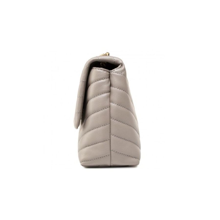 【TORY BURCH】絎縫皮革兩用包-大象灰-3