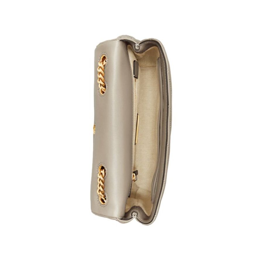 【TORY BURCH】絎縫皮革兩用包-大象灰-4