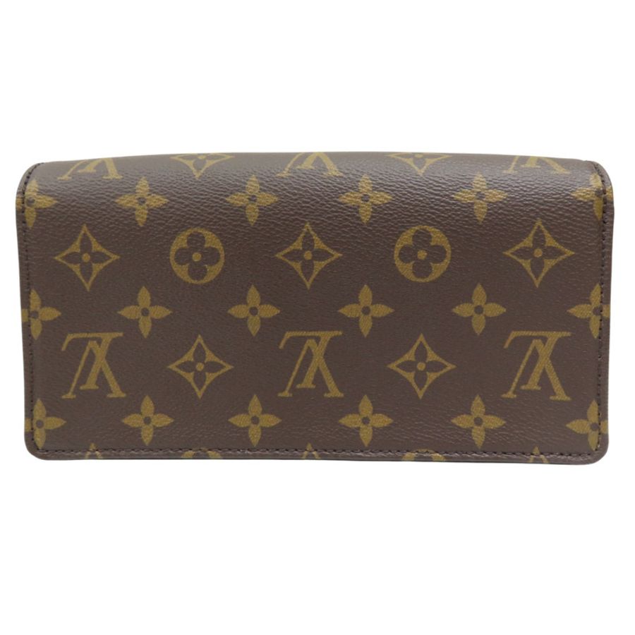 原棕色花帆布皮夾 On Chain Lily 鏈帶肩背 M82509【LOUIS VUITTON LV 路易威登】M82509-1