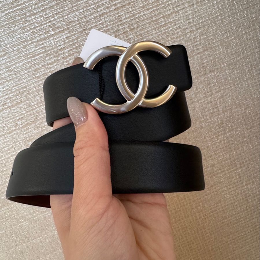 Chanel 雙C logo 雙面用寬腰帶 85cm-0