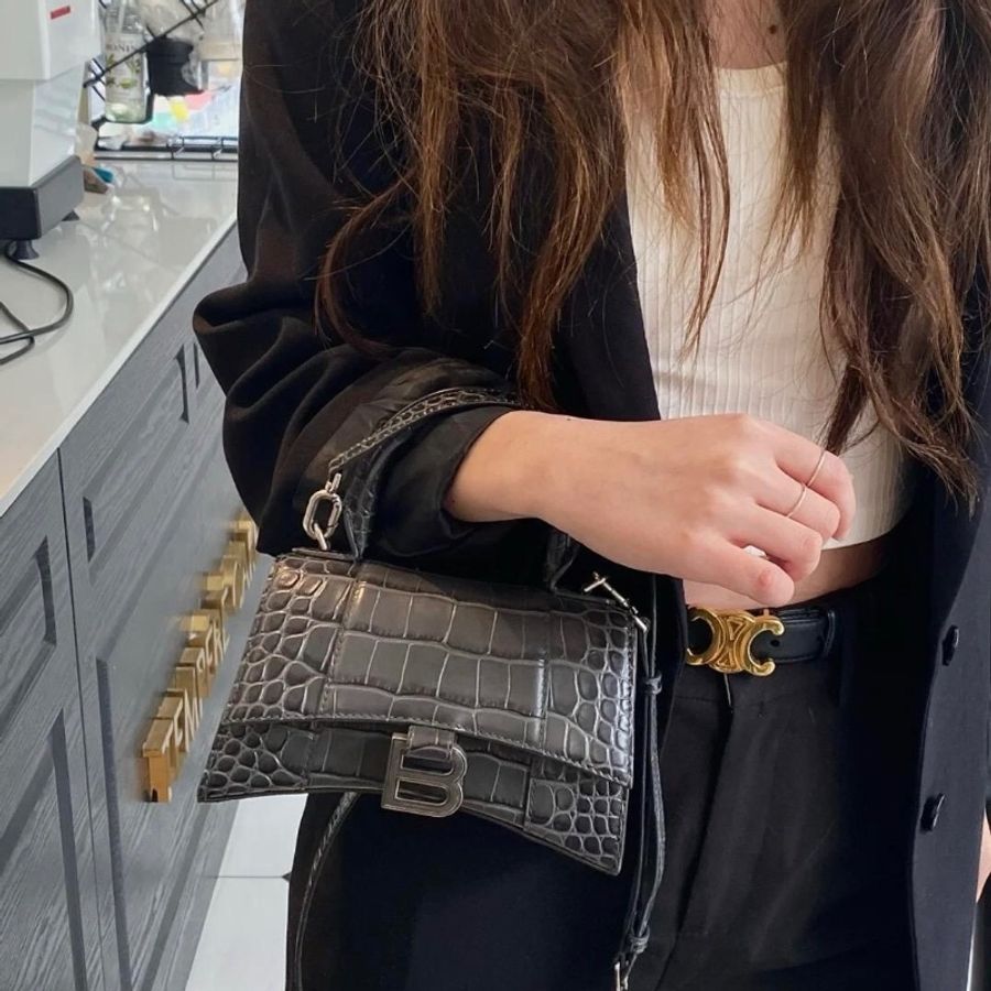 Balenciaga hourglass 592833 Black / Silver-4