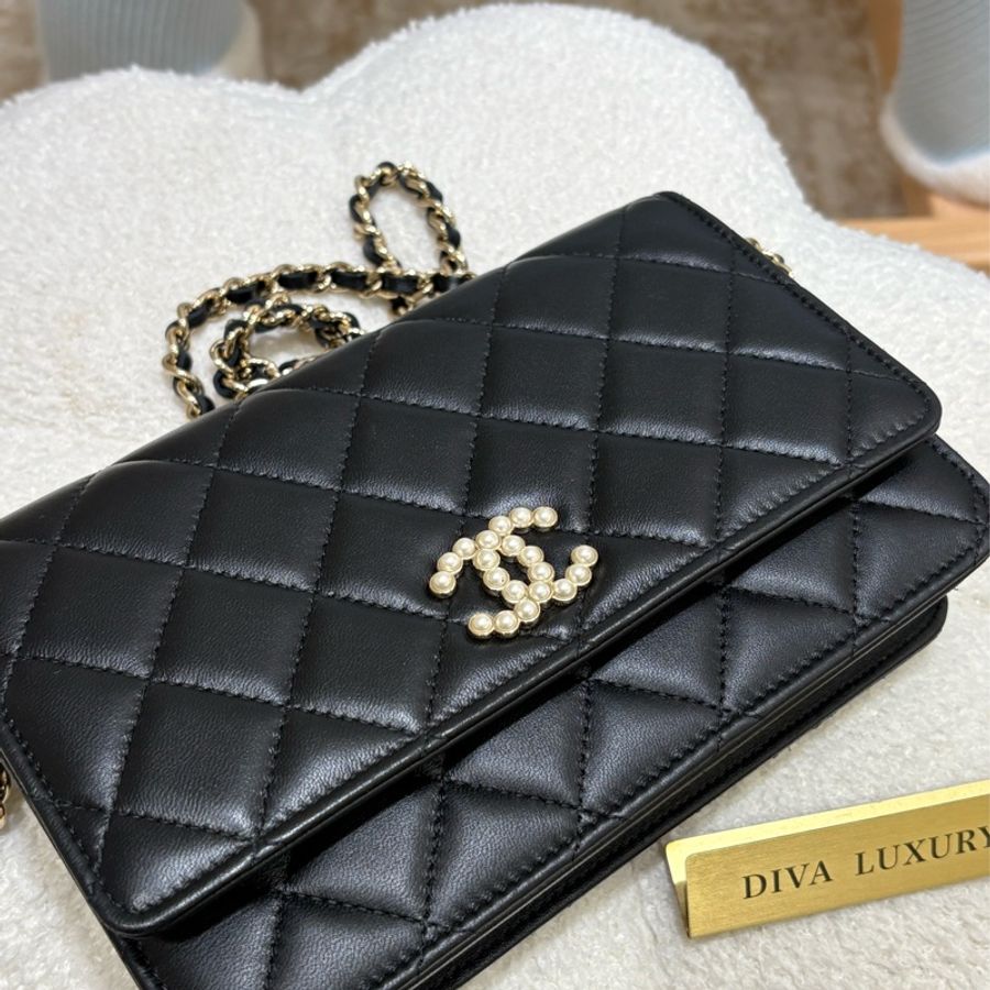 Chanel WOC 珍珠CC logo 二手-14