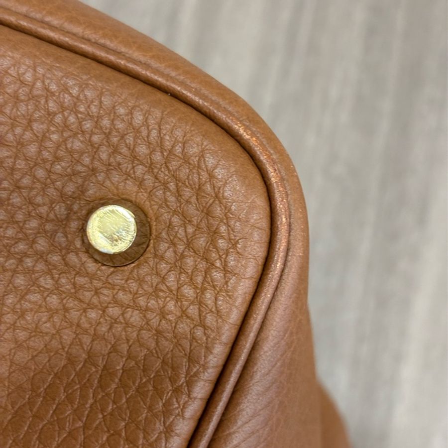 HERMES TC PICOTIN 22 37金棕色 U刻 金釦 TC皮 手提包 水桶包 菜籃包 菜籃子-27