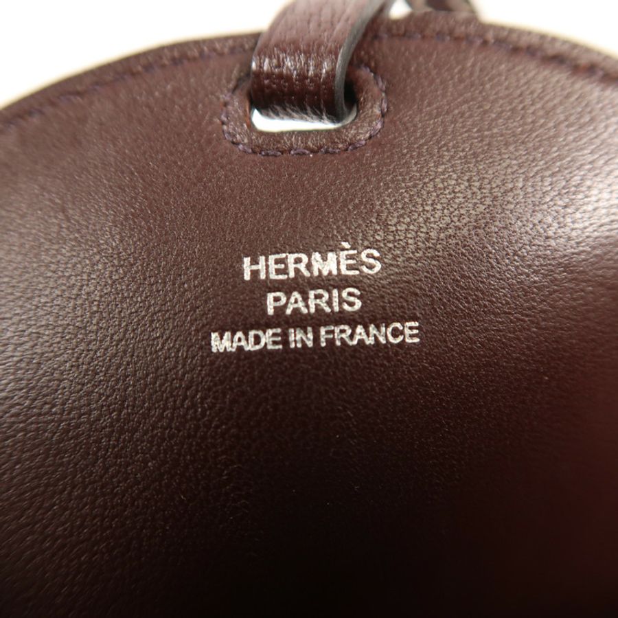 HERMES 【激減優惠】Mysore皮革In The Loop Phone To Go Wink GM銀扣肩背袋Rouge Sellier-5