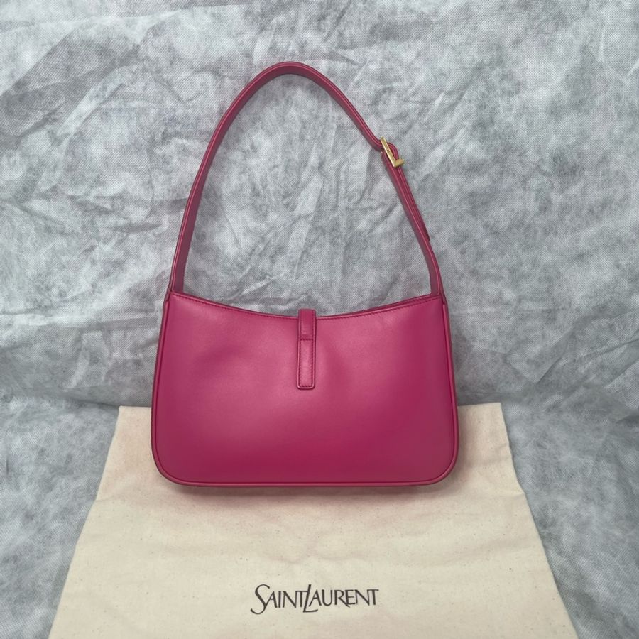 Saint Laurent (聖羅蘭)YSL 粉色Hobo Bag 腋下包 单肩包 斜挎包-6