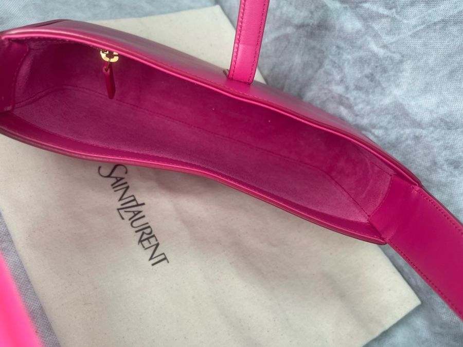 Saint Laurent (聖羅蘭)YSL 粉色Hobo Bag 腋下包 单肩包 斜挎包-8
