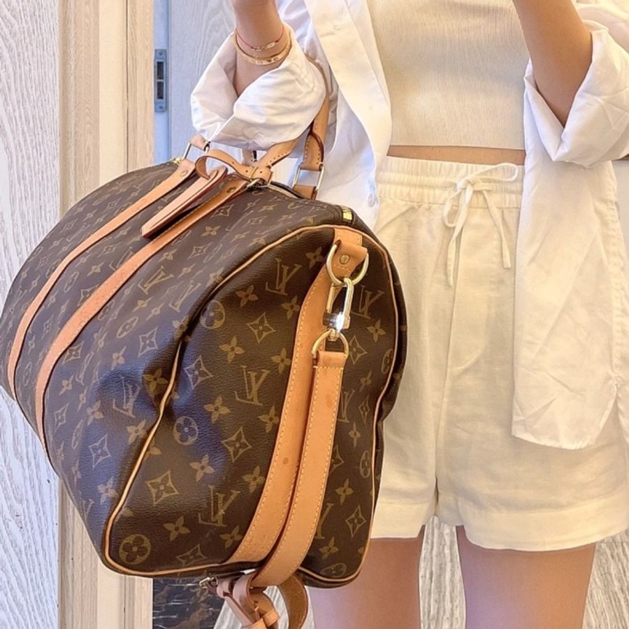 🌷Louis Vuitton Keepall55行李袋.旅行包｜經典花紋✦fufu style 精品✦ 氣質款｜-7