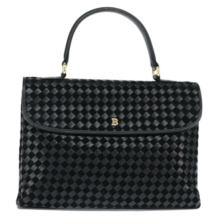 【日本直送】BALLY 手提包 皮革 黑色 金色 正品 BA7374-12