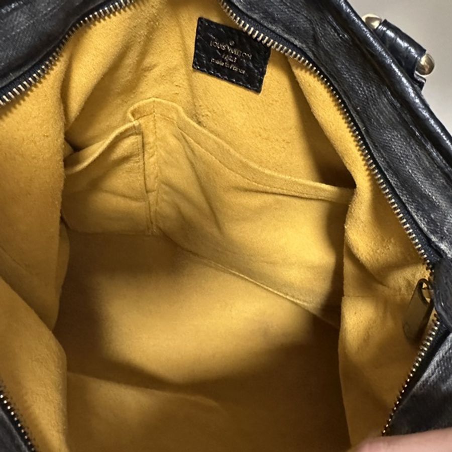 LV 黑色單寧二手 Neo Cabby MM 手提肩背包-9