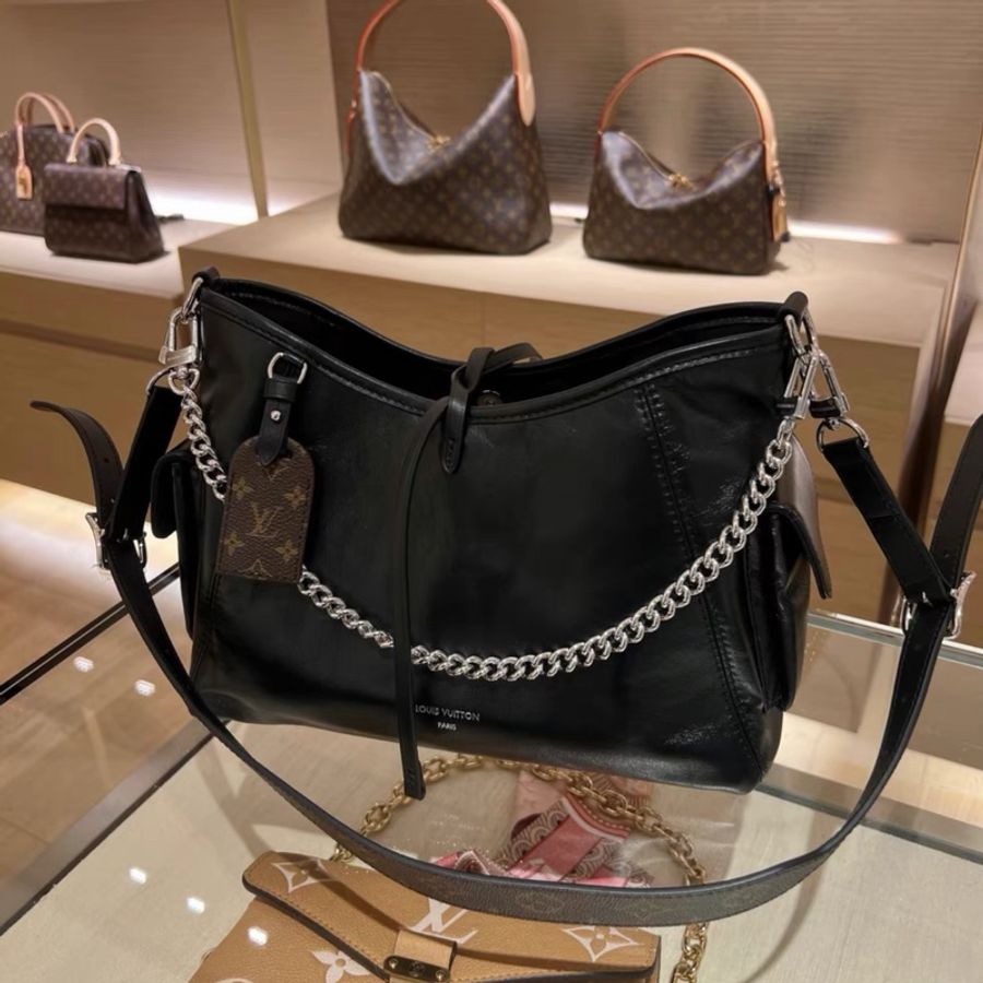 🈶台北101購證 #全新全配 Lv carryall cargo pm黑武士斜挎包 芯片款-11