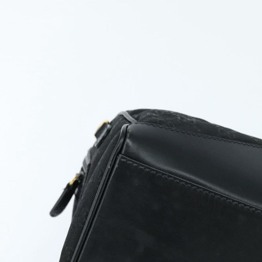 【日本直送】GUCCI GG帆布波士頓包 黑色金色 正品 148818-8