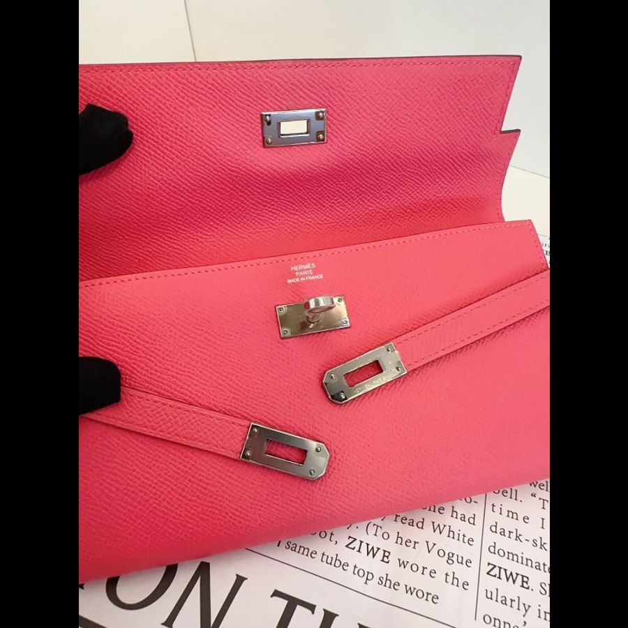 Hermes kelly long wallet
長款錢包 唇膏粉銀扣
Epsom 皮-11