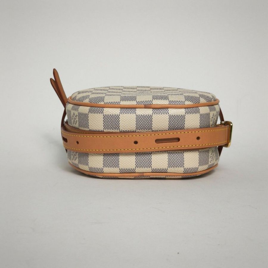 LOUIS VUITTON BOITECHAPEAUSOUPLE軟圓餅小號17白色棋盤格PVC2020肩背包-4