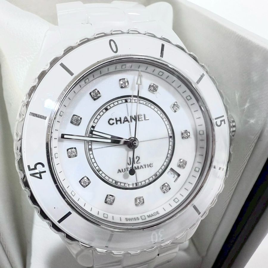香奈兒J12CHANEL白陶瓷12點鑽CALIBER 38MM J12機芯腕錶H5705-4