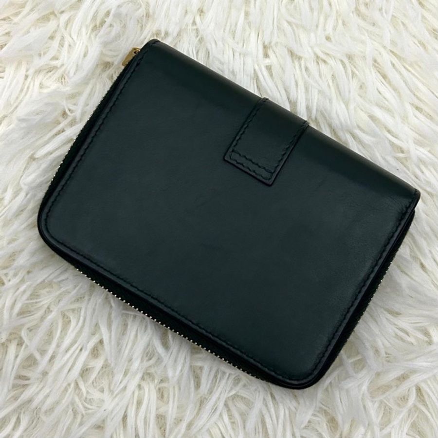 🌷YSL 稀有墨綠色錢包短夾 |經典花紋✦fufu style 精品✦ 氣質款|-2