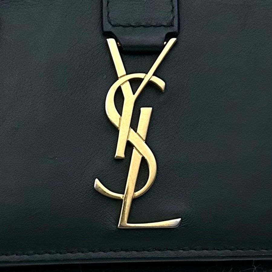 🌷YSL 稀有墨綠色錢包短夾 |經典花紋✦fufu style 精品✦ 氣質款|-4