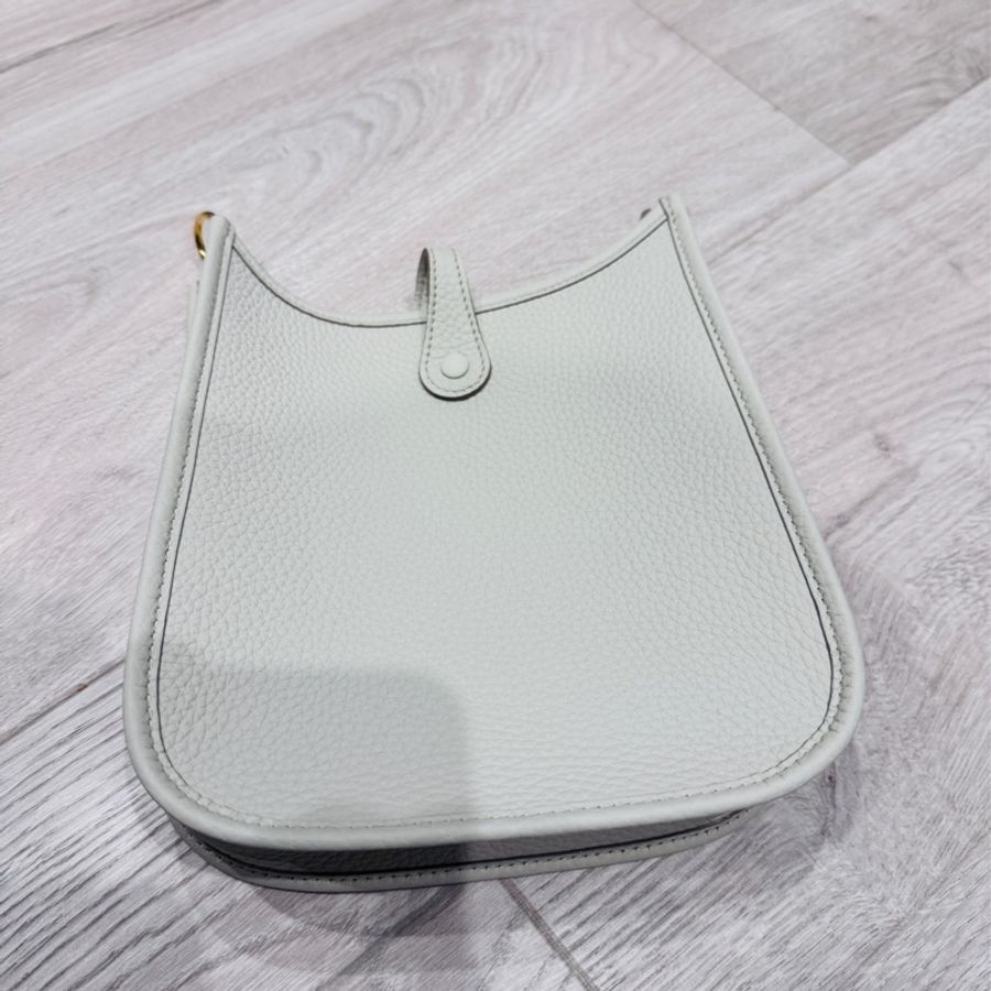 Hermes 愛馬仕 全新冰川白 Mini Evelyne-4