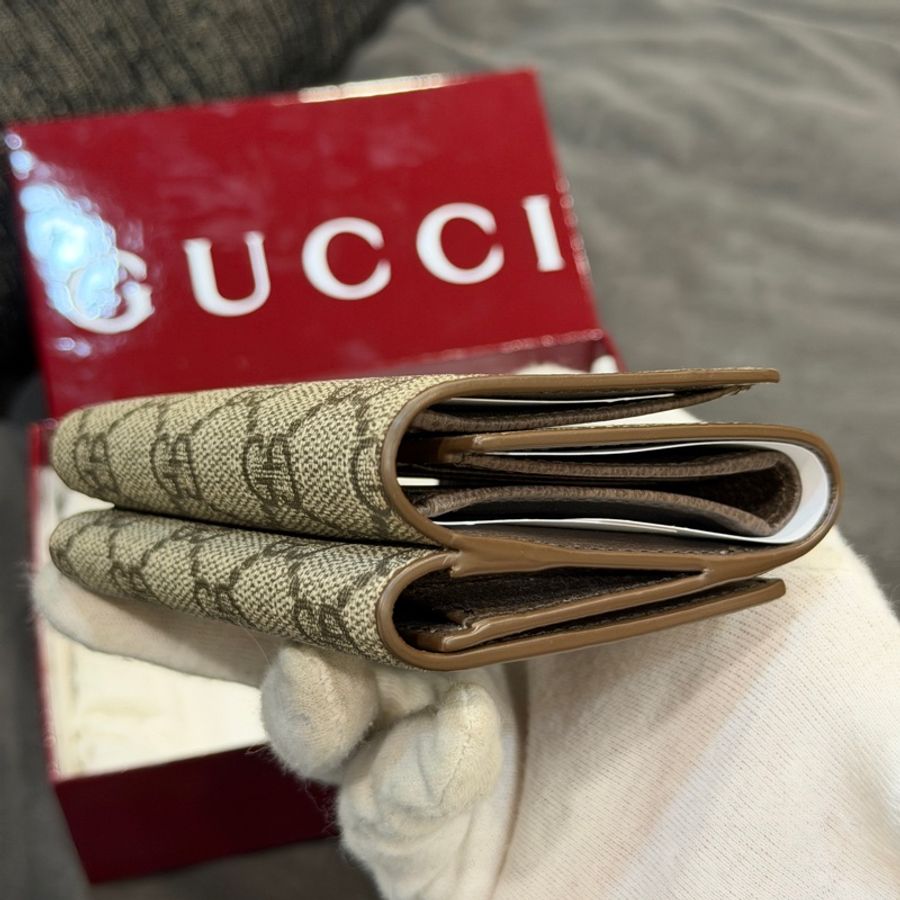 #近新閒置 #全配🉑送禮 Gucci新款老花三折短夾 #全網最低💰-5