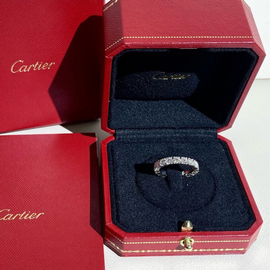 Cartier卡地亚 DESTINEE PT950铂金满钻排钻戒指-0