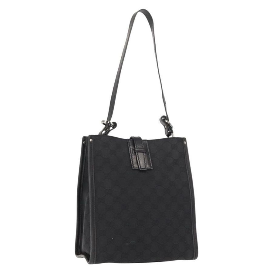 【日本直送】GUCCI GG帆布肩背包 黑色 銀色 110292 正品 148815-0