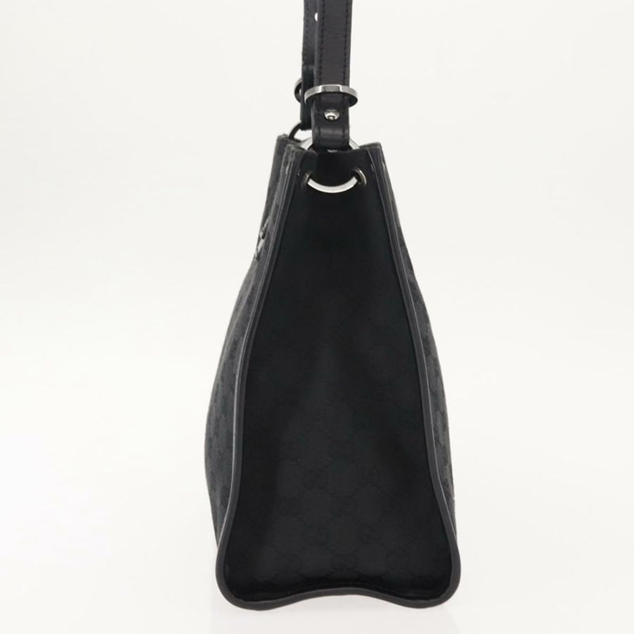 【日本直送】GUCCI GG帆布肩背包 黑色 銀色 110292 正品 148815-3