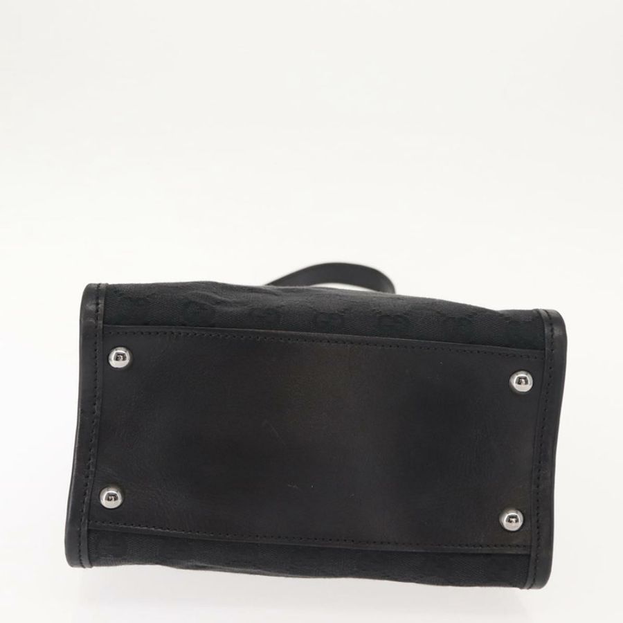 【日本直送】GUCCI GG帆布肩背包 黑色 銀色 110292 正品 148815-4