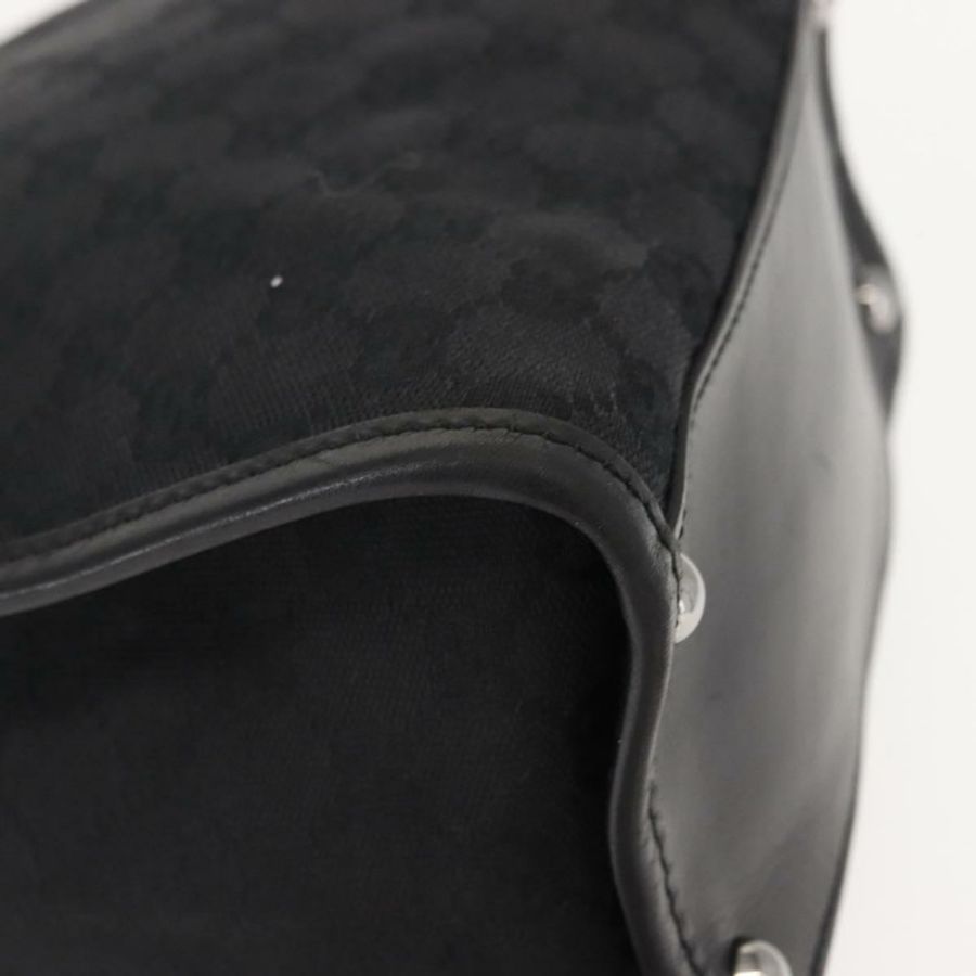 【日本直送】GUCCI GG帆布肩背包 黑色 銀色 110292 正品 148815-8
