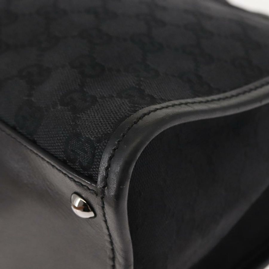 【日本直送】GUCCI GG帆布肩背包 黑色 銀色 110292 正品 148815-15