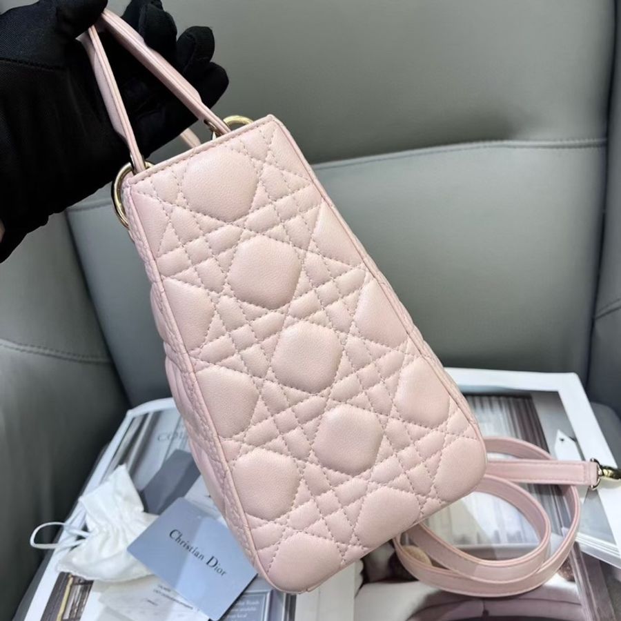 Dior 迪奧 粉色 五格黛妃包💖-4