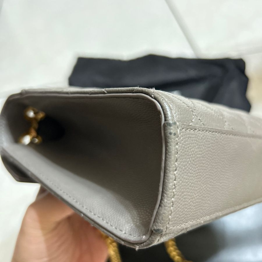 Saint Laurent粒面絎縫小牛皮中型信封袋 YSL ENVELOPE-8