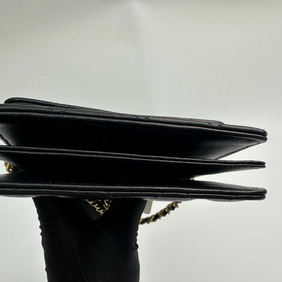Chanel 香奈兒 珍珠手柄 小號經典羊皮方形斜背包-4