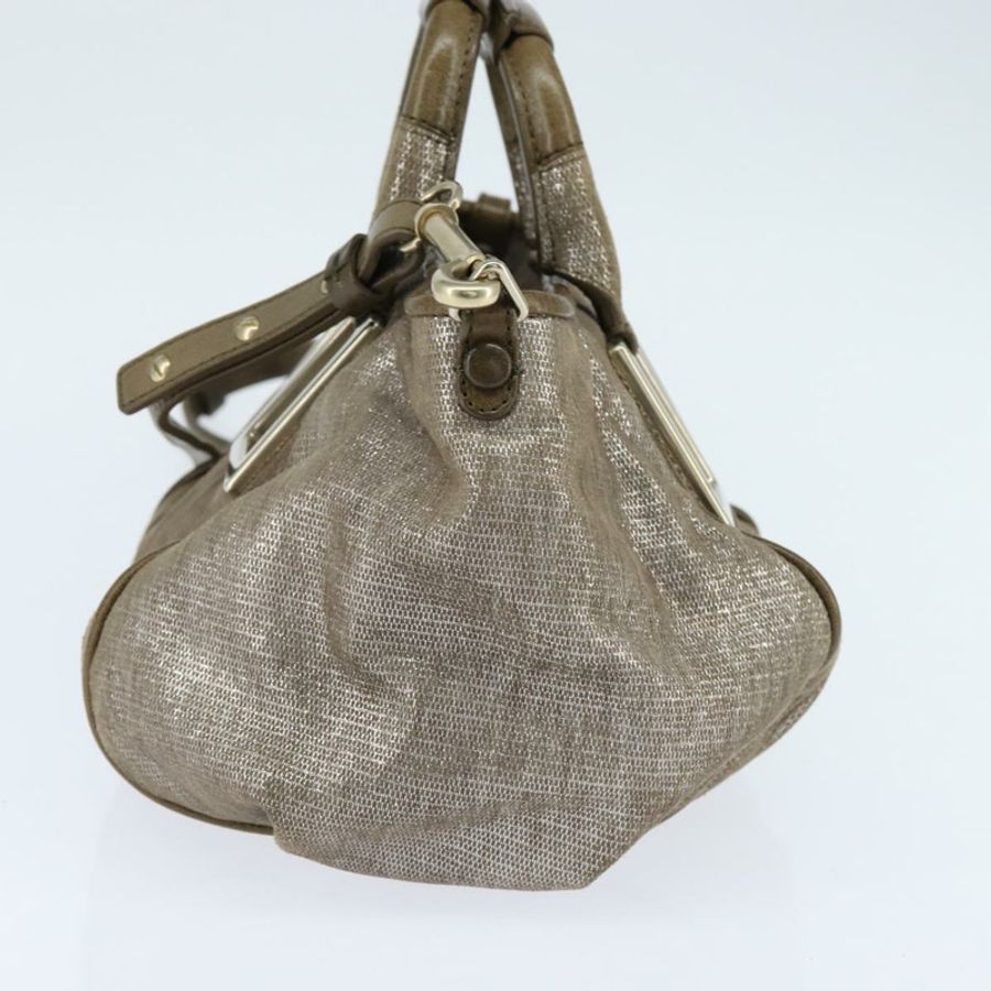 【日本直送】Chloe Etel 手提包 皮革 兩用 米色 金色 正品 gh1152-2