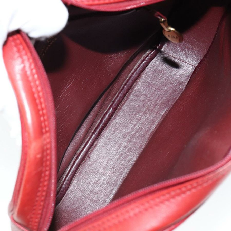 【日本直送】Christian Dior 紅色金色皮革肩背包,正品編號 149151-10