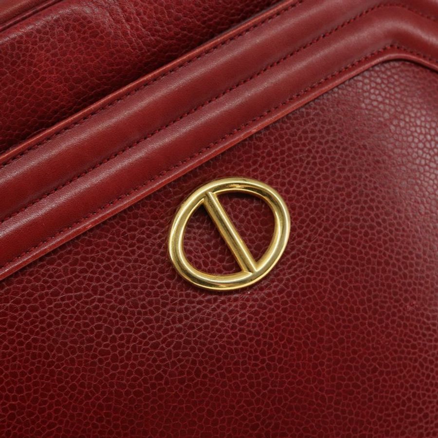 【日本直送】Christian Dior 紅色金色皮革肩背包,正品編號 149151-16