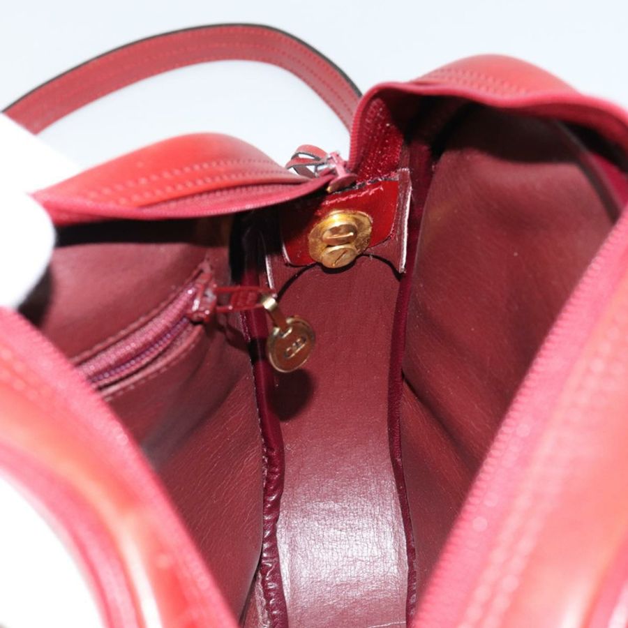 【日本直送】Christian Dior 紅色金色皮革肩背包,正品編號 149151-18