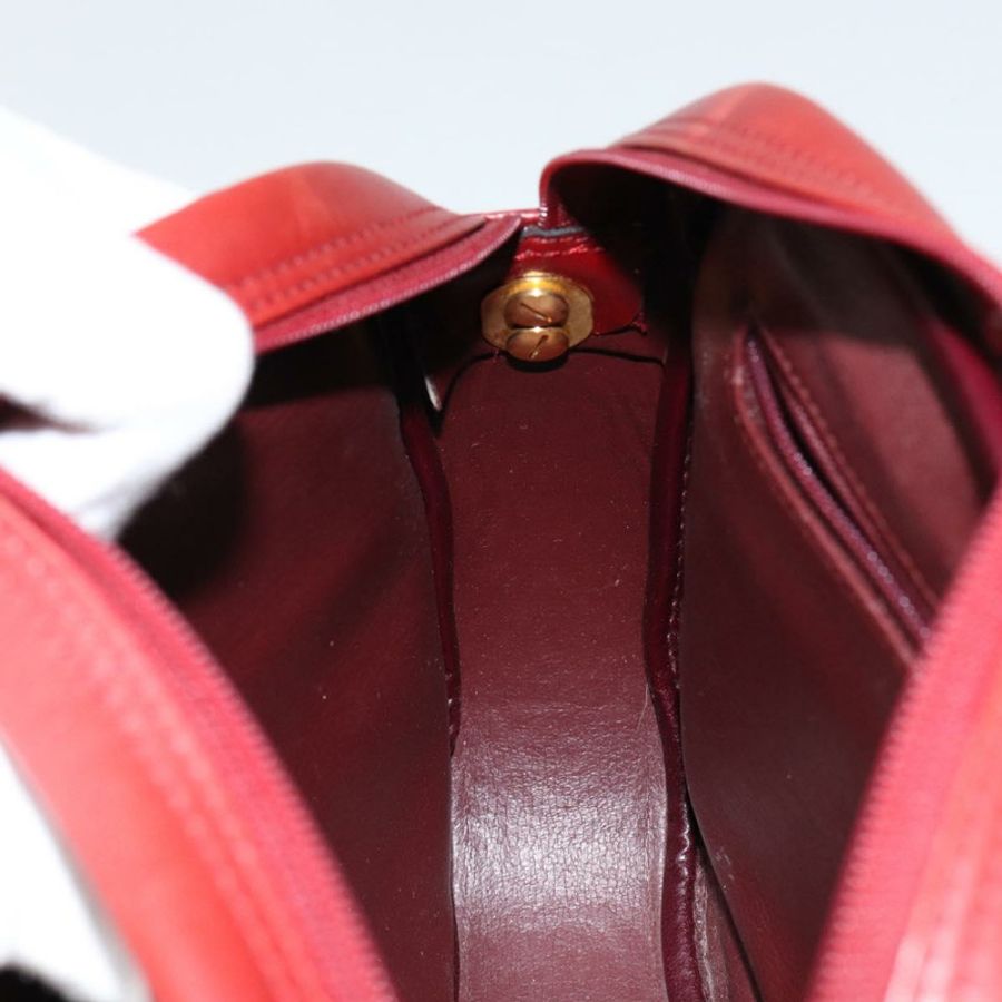 【日本直送】Christian Dior 紅色金色皮革肩背包,正品編號 149151-19