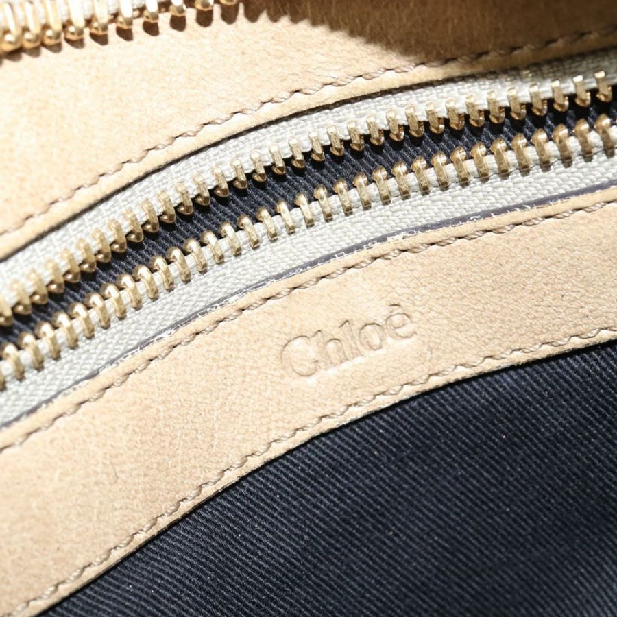 【日本直送】Chloe Etel 手提包 皮革 兩用 米色 金色 正品 BA7364-18