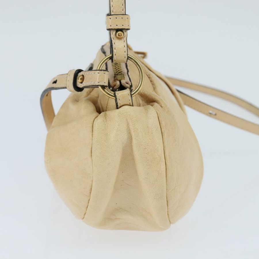 【日本直送】Chloe 手提包 皮革 兩用 米色 金色 正品 BA7370-2
