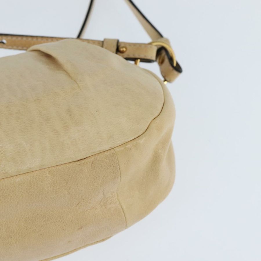【日本直送】Chloe 手提包 皮革 兩用 米色 金色 正品 BA7370-9