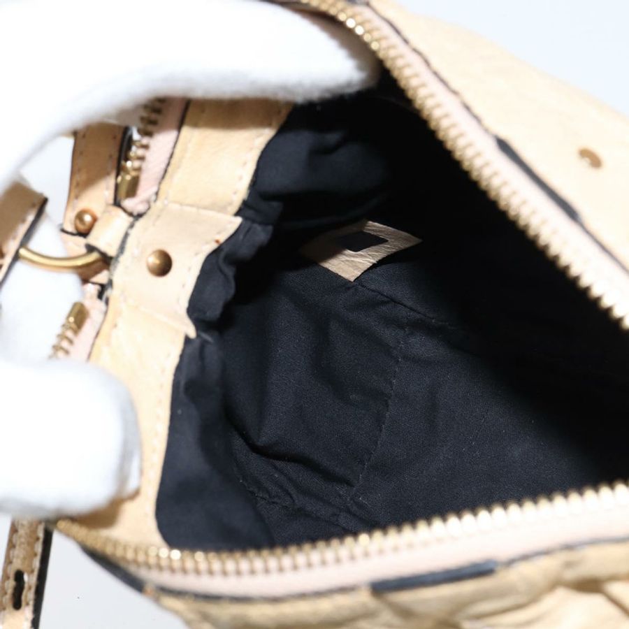 【日本直送】Chloe 手提包 皮革 兩用 米色 金色 正品 BA7370-20