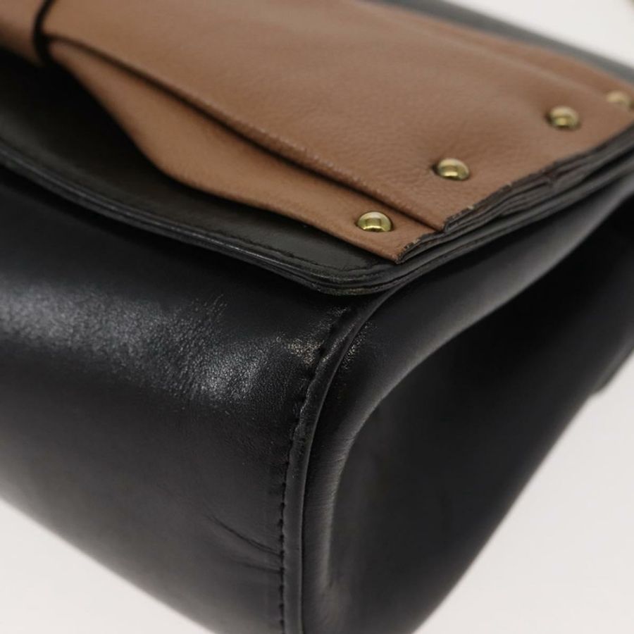 【日本直送】Chloe 鏈條單肩包 皮革 黑色 金色 正品 149333-13