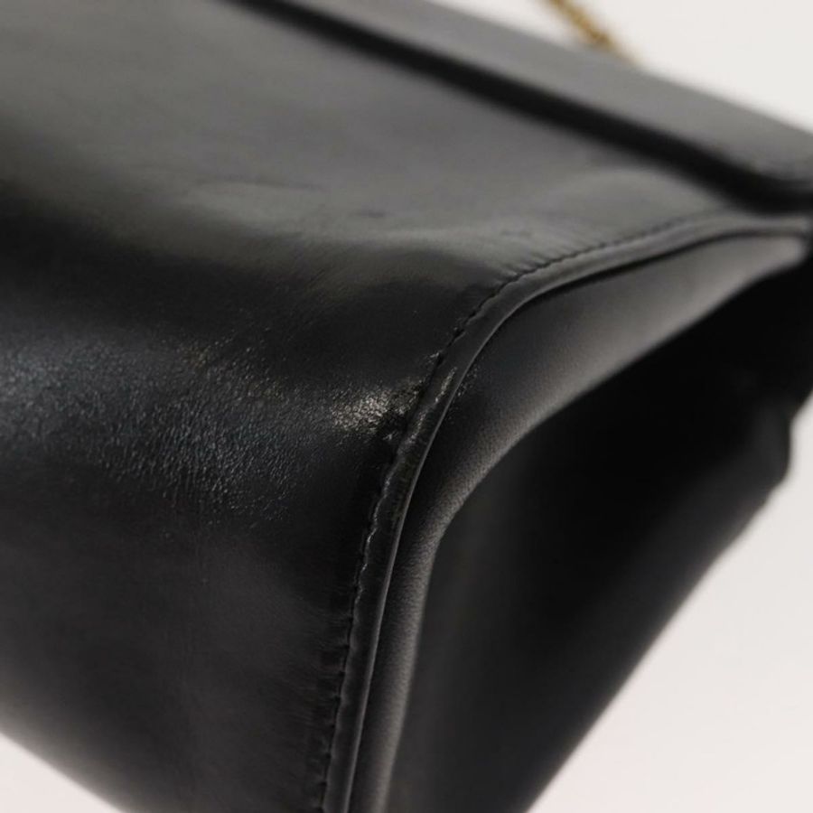 【日本直送】Chloe 鏈條單肩包 皮革 黑色 金色 正品 149333-15