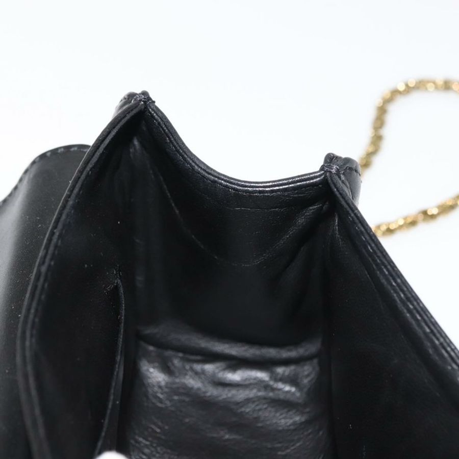 【日本直送】Chloe 鏈條單肩包 皮革 黑色 金色 正品 149333-18