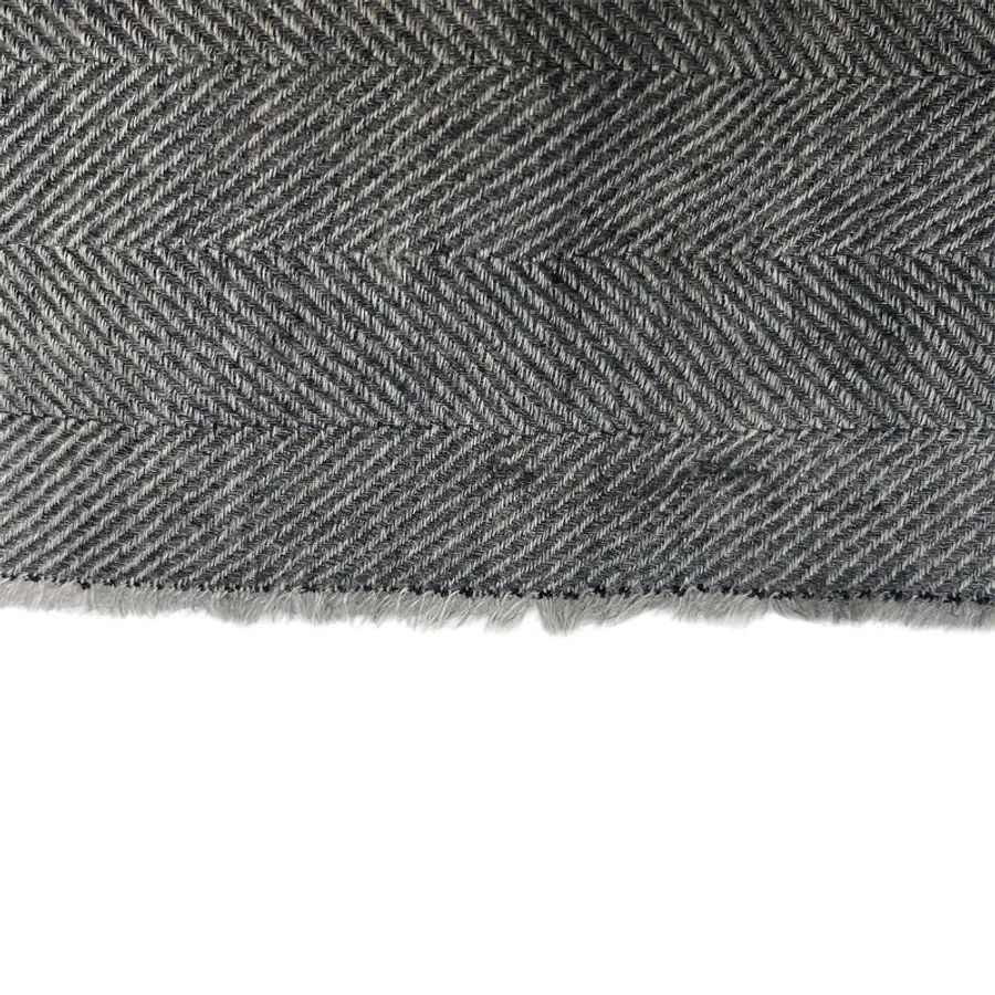 HERMES 愛馬仕 圍巾 絲 CASHMERE 灰色 素面-2