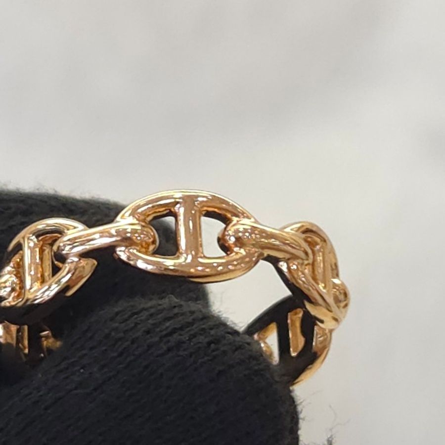 Hermès Chaine d'ancre 18k金豬鼻戒指 玫瑰金 54-2