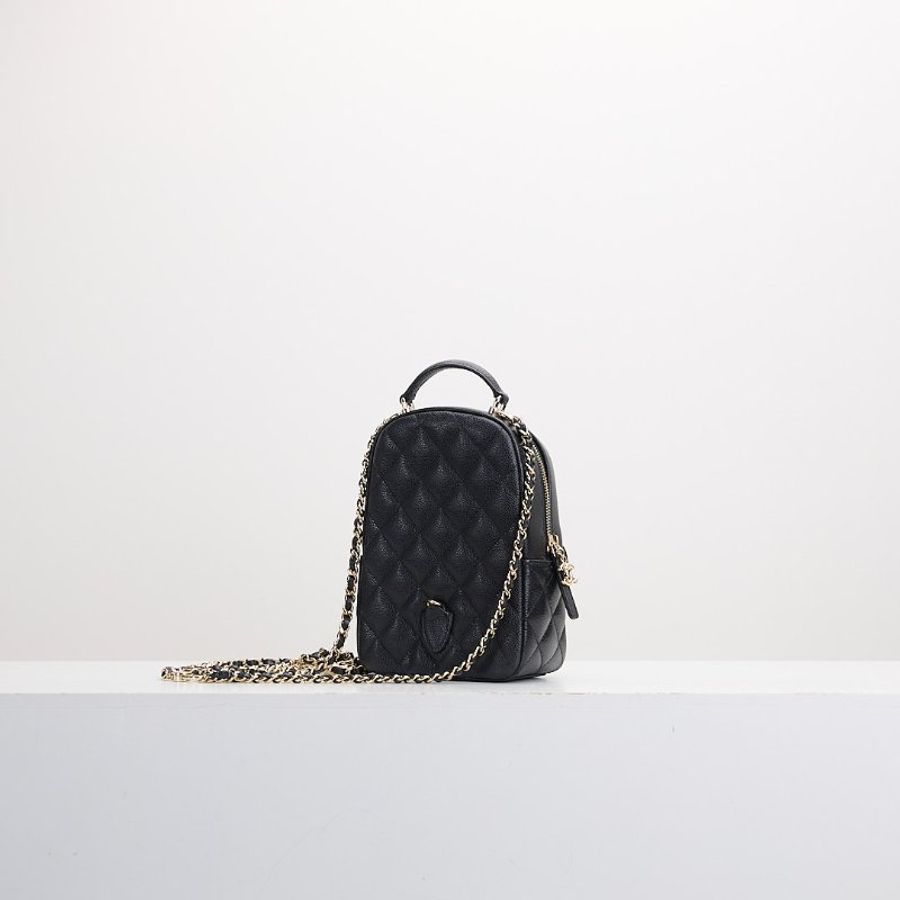 二手Chanel 小書包/黑金牛-2