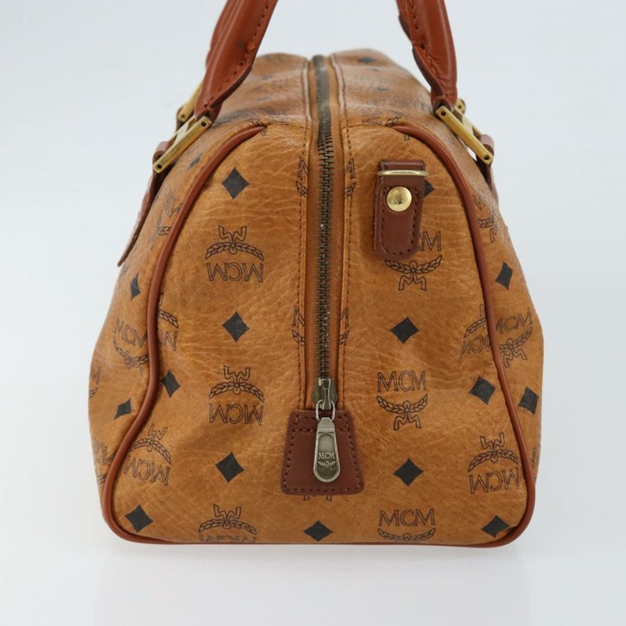 【日本直送】MCM Logoogram Vicetos 波士頓包 PVC 皮革 棕色 金色 正品 gh1075-2