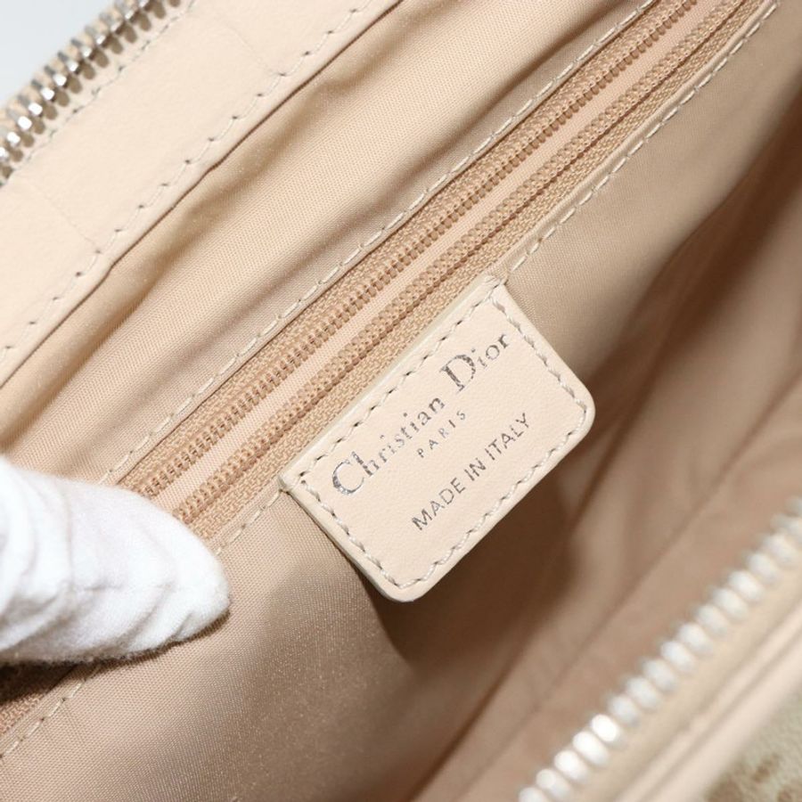【日本直送】Christian Dior Trotter帆布浪漫手提包 PVC 米色銀色 正品 150070-14