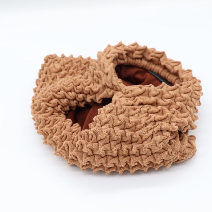 Issey Miyake 三宅一生 x 近藤悟史 Wool Shell Knit系列 南瓜色 皺摺 手提包-2