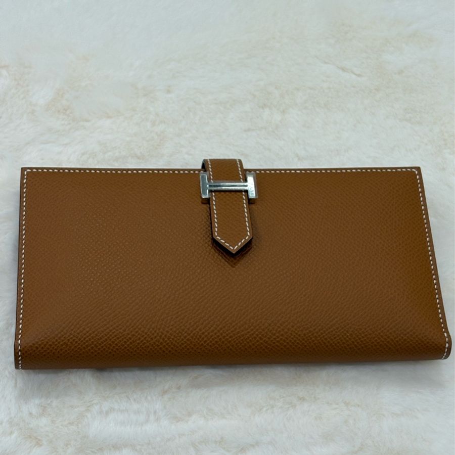 HERMES Bearn  Soufflet Wallet  全新-7
